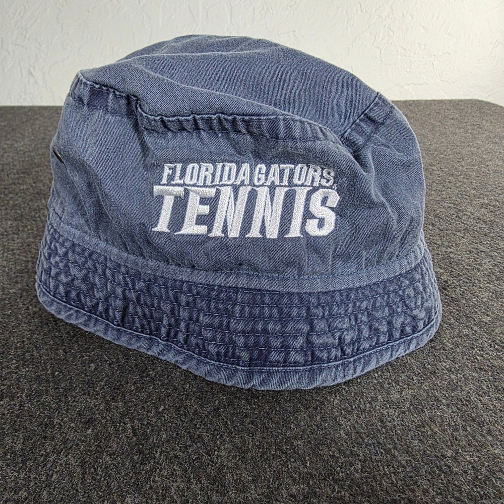 Florida Gators VTG Headshot Tennis Bucket Hat Navy Blue Embroidered NCAA Sun Hat